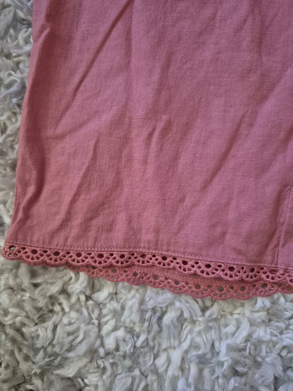 Carter's Rose Pink Elastic Waist Linen-Blend Pants